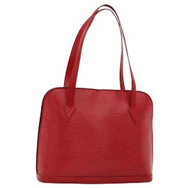 LOUIS VUITTON Sac à épaule Epi Lussac Rouge M52287 LV Auth sw322