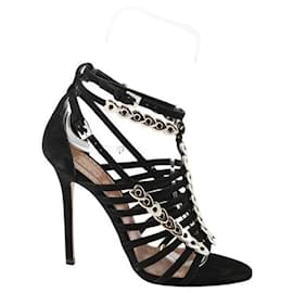 Schwarze Leder-High Heels - Alaïa
