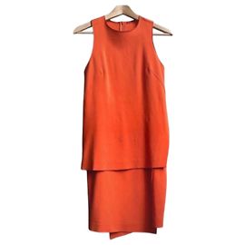 Vestido Midi Naranja Rojo de Sportmax