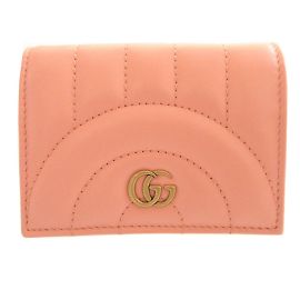 Gucci GG Marmont Pink Leather Bi-fold Wallet