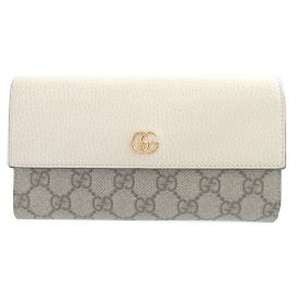 Portafoglio lungo in pelle GG Canvas Gucci