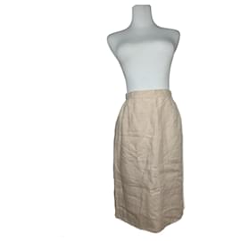 Falda de lino vintage Courreges beige