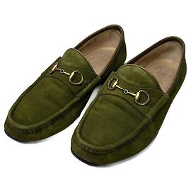 Mocassini in suede vintage Gucci verdi