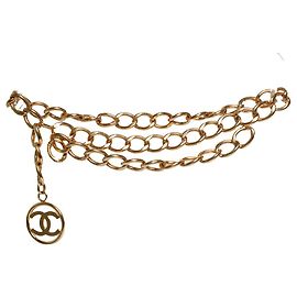Chanel, vergoldeter Metallgürtel 93 - Halskette mit CC-Logo