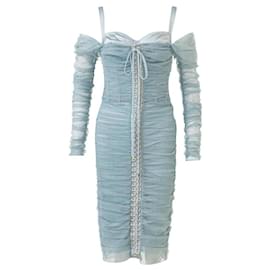 Vestido de seda azul Dolce & Gabbana