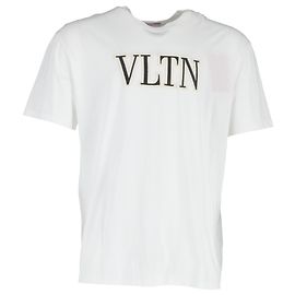 Valentino Garavani Valentino VLTN Logo T-Shirt aus weißer Baumwolle