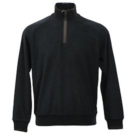 Ermenegildo Zegna Zegna Sport Pullover mit halbem Reißverschluss aus schwarzer Wolle