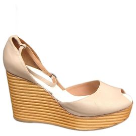 Maison Martin Margiela MM22 Keilsandaletten Leder Beige
