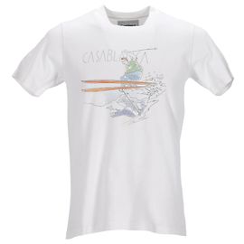 Autre Marque Camiseta Casablanca Ski Jump em algodão branco