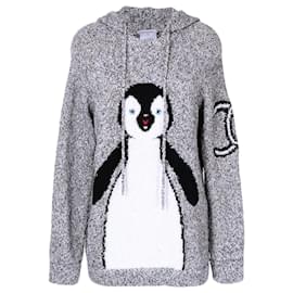 Iconischer Super seltener CC Pinguin Hoodie 42 - Chanel
