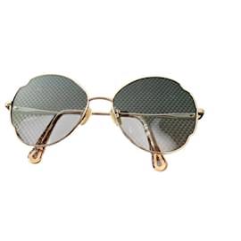 Chloé CC0008S Occhiali da sole geometrici in metallo argento