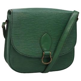 LOUIS VUITTON Epi Saint Cloud GM Bolsa de Hombro Verde M52194 LV Auth BA1218