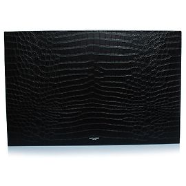 Saint Laurent, Large crocodile embossed leather box