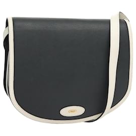 Borsa a Spalla BALLY in Pelle Blu Navy Oro Auth BA1420 - Bally
