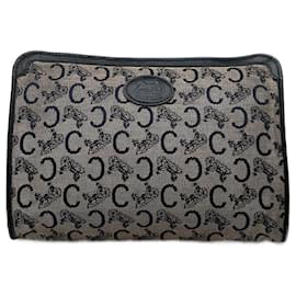 Vintage Celine Macadam Monogramm Canvas Leder Clutch - Céline