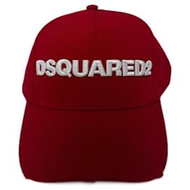 Cappellino da baseball rosso con logo Dsquared2