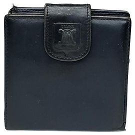 Céline Vintage Celine Paris leather Wallet navy