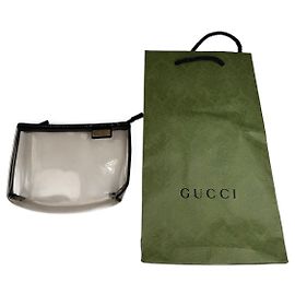 Clutch vintage in PVC trasparente di Gucci
