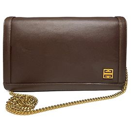 Vintage Givenchy 4G Leder Tasche braun