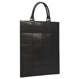 LOUIS VUITTON Epi Stretch Silver Fizz Bolsa de Mão Preta M54622 LV Auth 117803