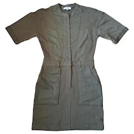 Vestido Reiss de algodón caqui