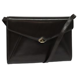 Borsa a Spalla BALLY in Pelle Marrone Scuro Oro Auth BA1161