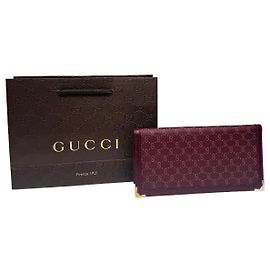 Porta ID in pelle vintage Gucci viola