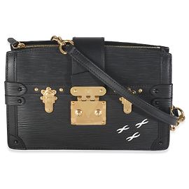 Clutch de couro Epi preto Louis Vuitton