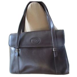 Gucci Borsa a mano in pelle liscia marrone.