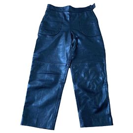 Pantalones Dior de cuero negro