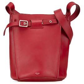 Borsa a secchiello incrociata in pelle rossa Celine - Céline