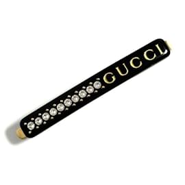 Fermaglio per capelli in cristallo con logo Gucci per donne