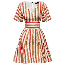 Gestreiftes Leinenkleid Dolce & Gabbana 2013 SS RTW Sicilia IT 42 selten D&G Laufsteg
