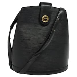 LOUIS VUITTON Epi Cluny Shoulder Bag Black M52252 LV Auth bs24496