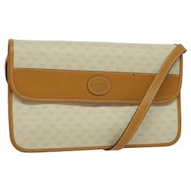 Gucci Borsa a spalla Micro GG Supreme PVC Beige Oro 004 904 0261 Auth BA1184