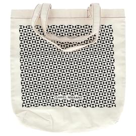 Borsa in tela stampata Isabel Marant in cotone bianco