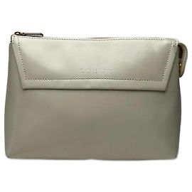 Clutch in pelle vintage Loewe Madrid bianca