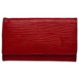 Llave vintage de cuero EPI de Louis Vuitton roja