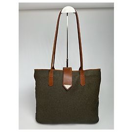 Borsa a mano vintage Yves Saint Laurent grigio marrone