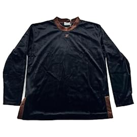 Vintage Courreges Samt Pullover schwarz braun
