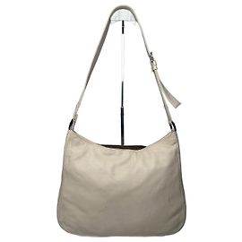 Borsa in pelle vintage Issey Miyake bianca