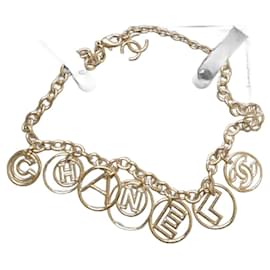 Collana Choker Chanel in Metallo Dorato