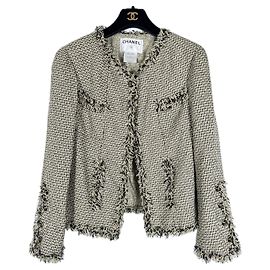 Chanel Iconic CC Knöpfe schimmernde Tweedjacke 38 FR