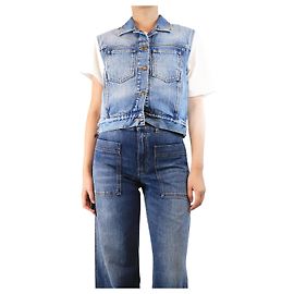 Autre Marque Gilet in denim blu - taglia UK 8