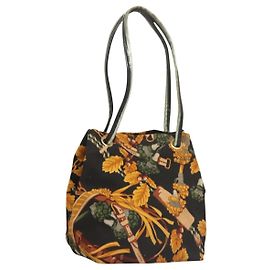 Borsa a spalla LOEWE in tela gialla Auth bs24429