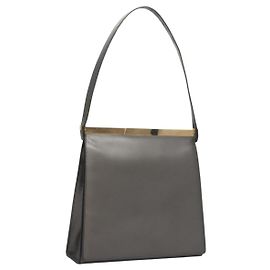 Borsa a Spalla GUCCI in Pelle Marrone Oro Auth 118429
