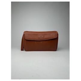 Céline Clutch in pelle vintage Celine Paris marrone