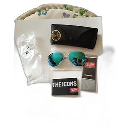 Ray-Ban Aviator 2 Sunglasses Gold Blue Mirror Glass