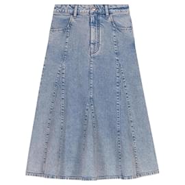 Falda midi vaquera Maje Justia azul