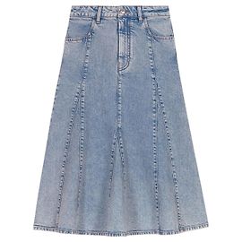 Gonna midi in denim Maje Justia blu